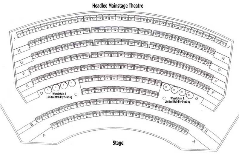 Headlee Main Stage Theatre Seating Chart